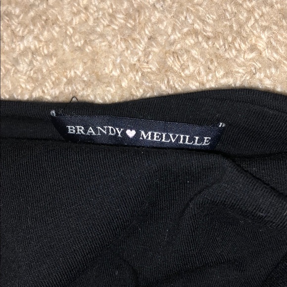 Brandy Melville Jenny Tube Top Black & Red Stripe - Picture 4 of 4